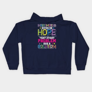 Math Mathematics Mathematician Quotes Sayings Kids Hoodie